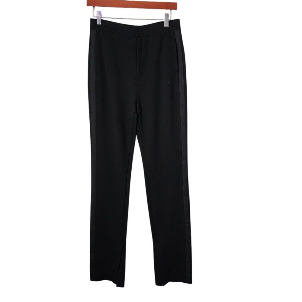 RAG & BONE Joan Slim Pantsโ Black Ankle Slit Quiet Luxury NWT Size S